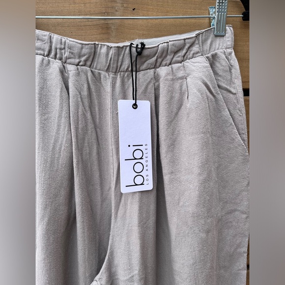NWT Bobi Los Angeles REVOLVE pull on wide leg pants, lead/gray, size Small - Picture 3 of 16